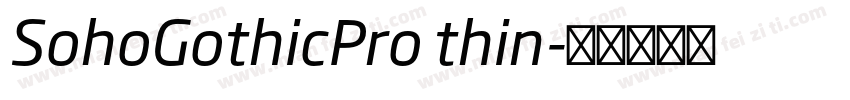 SohoGothicPro thin字体转换